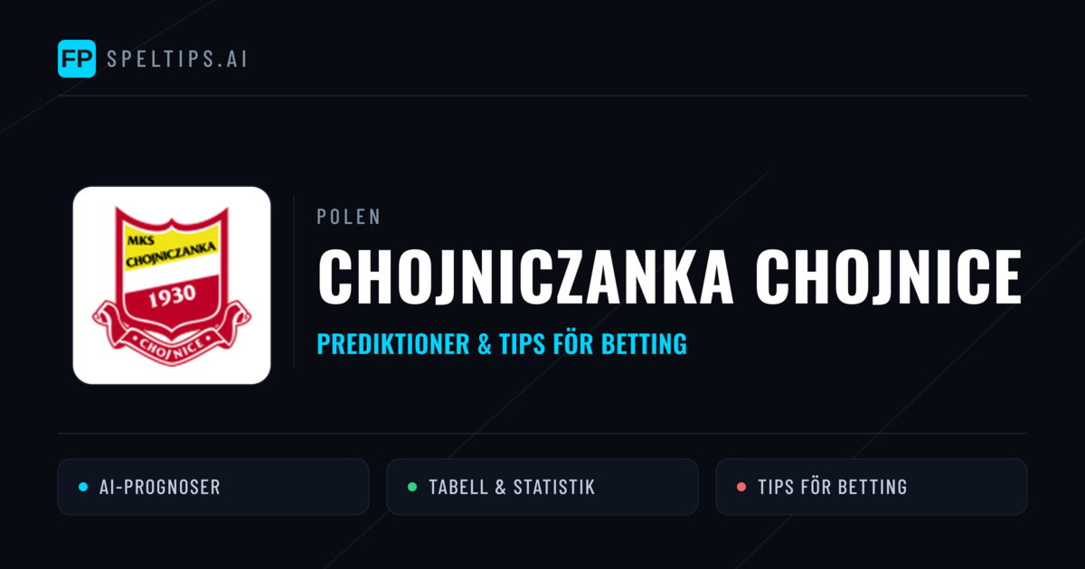 Chojniczanka Chojnice Prognoser & Statistik