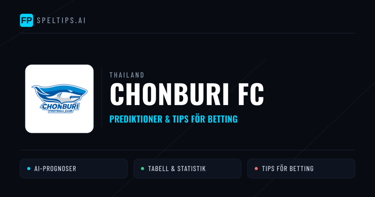 Chonburi FC Prognoser & Statistik