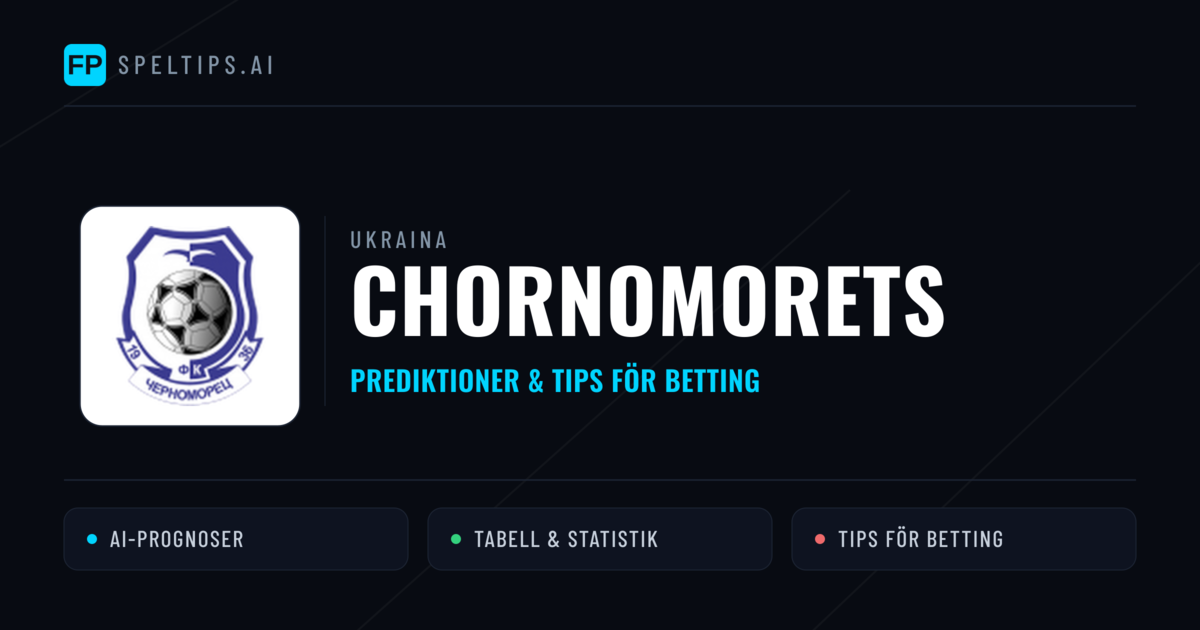 Chornomorets Prognoser & Statistik