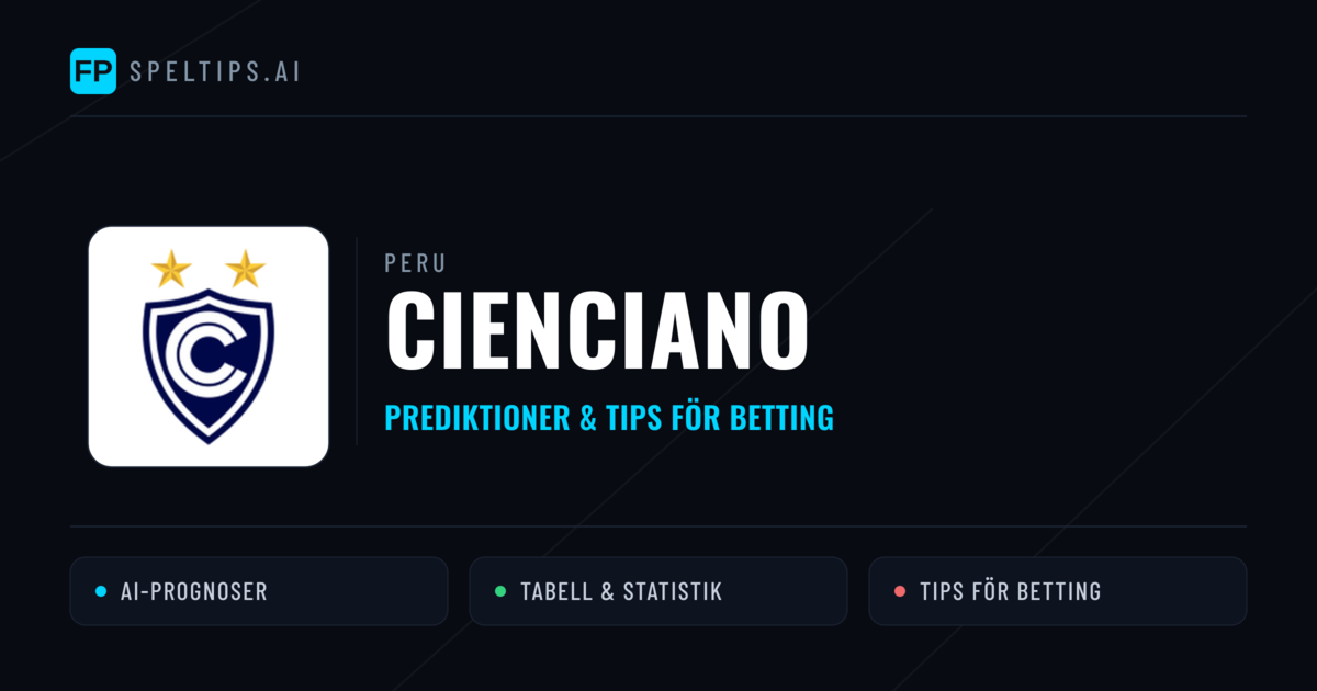 Cienciano Prognoser & Statistik