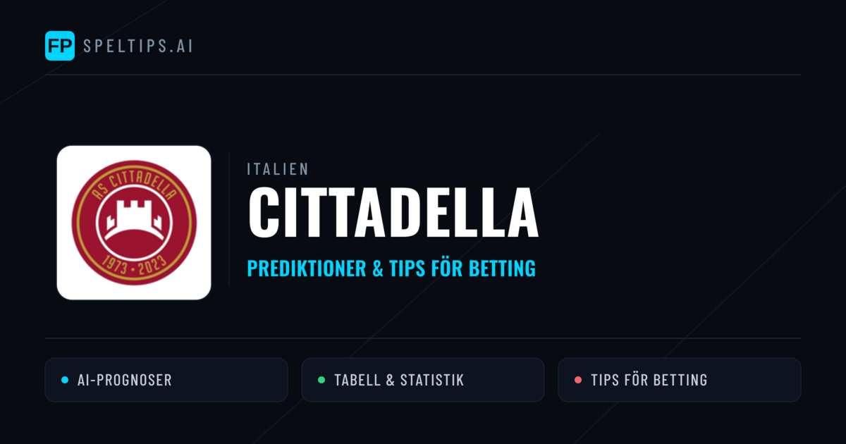 Cittadella Prognoser & Statistik