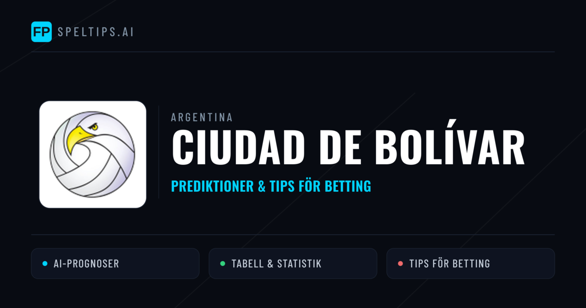 Ciudad de Bolívar Prognoser & Statistik