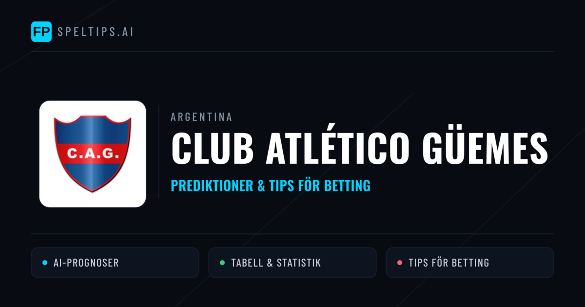 Club Atlético Güemes Prognoser & Statistik