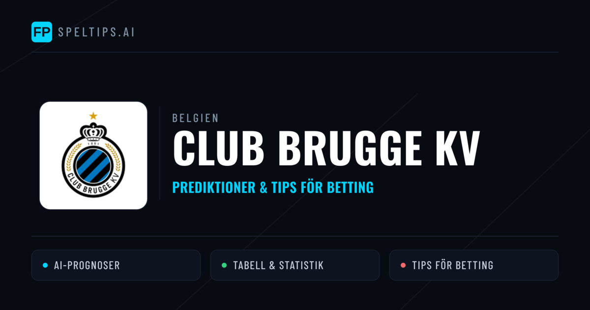 Club Brugge KV Prognoser & Statistik