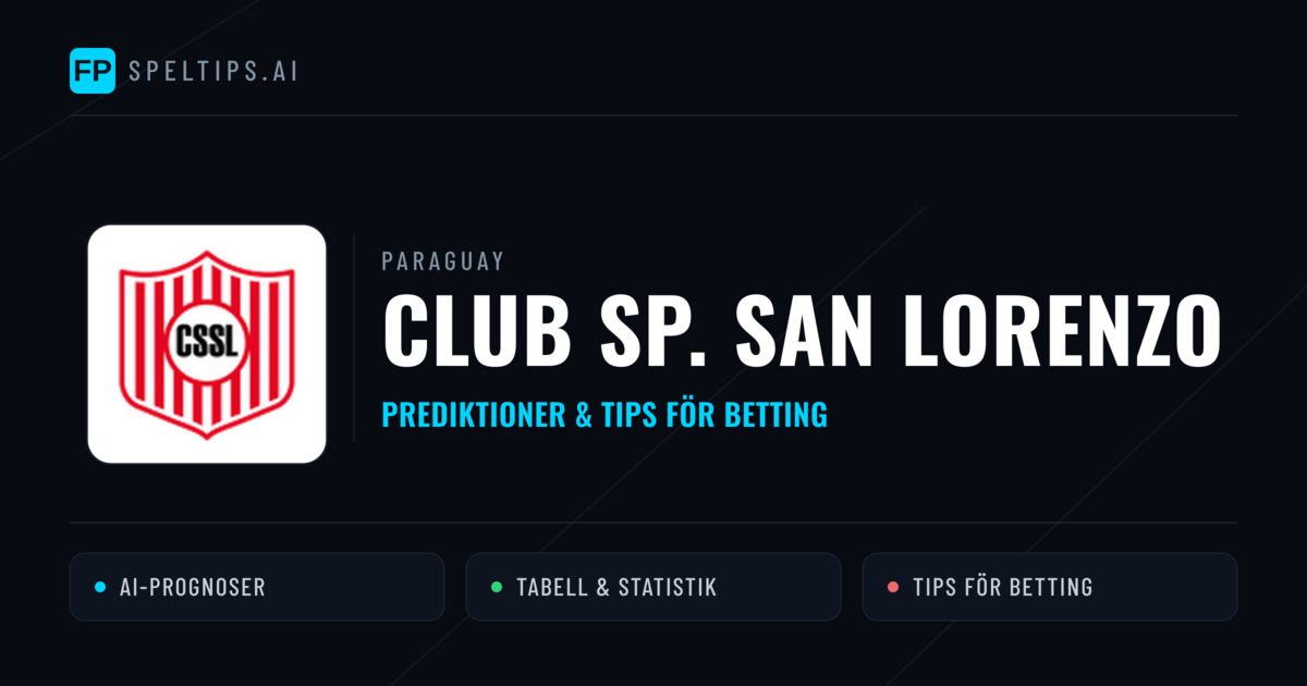 Club Sp. San Lorenzo Prognoser & Statistik