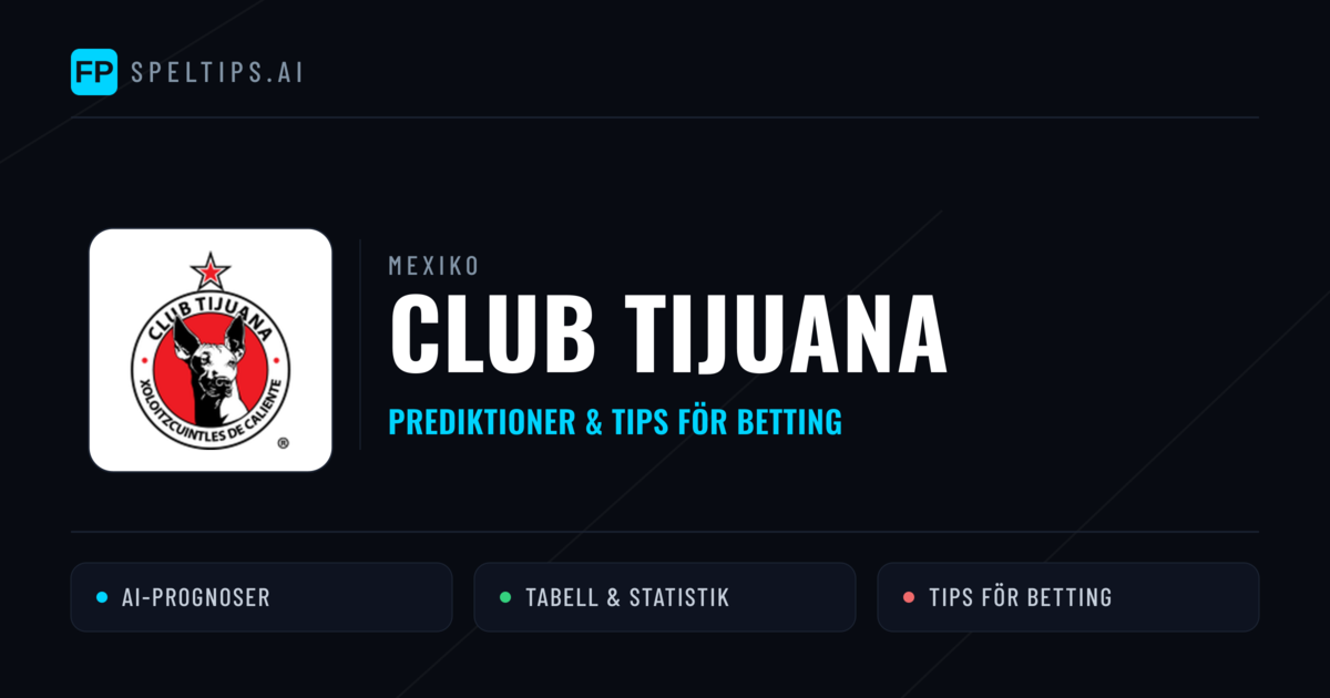 Club Tijuana Prognoser & Statistik
