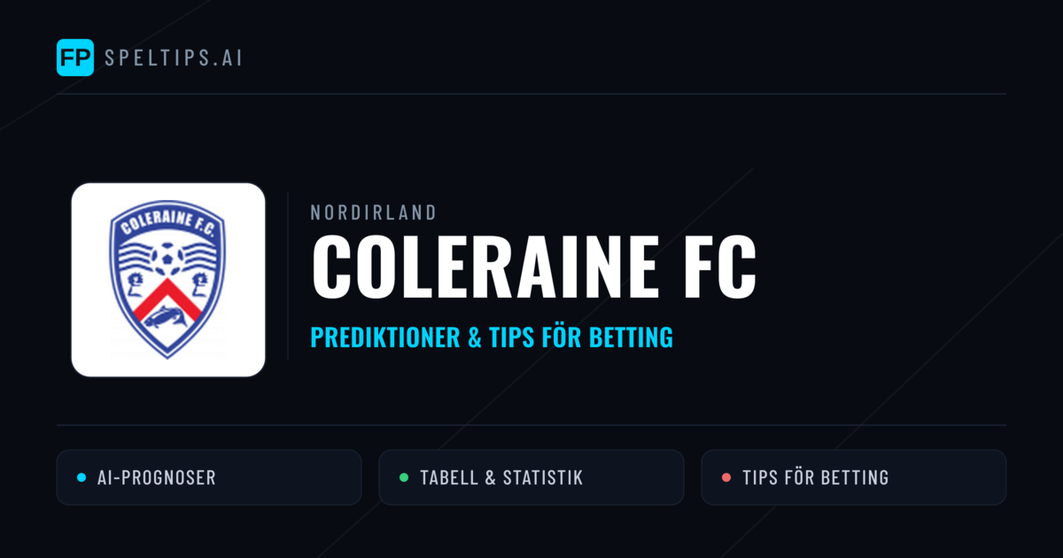 Coleraine FC Prognoser & Statistik