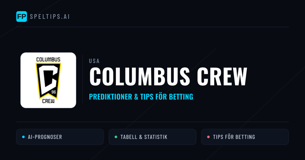 Columbus Crew Prognoser & Statistik