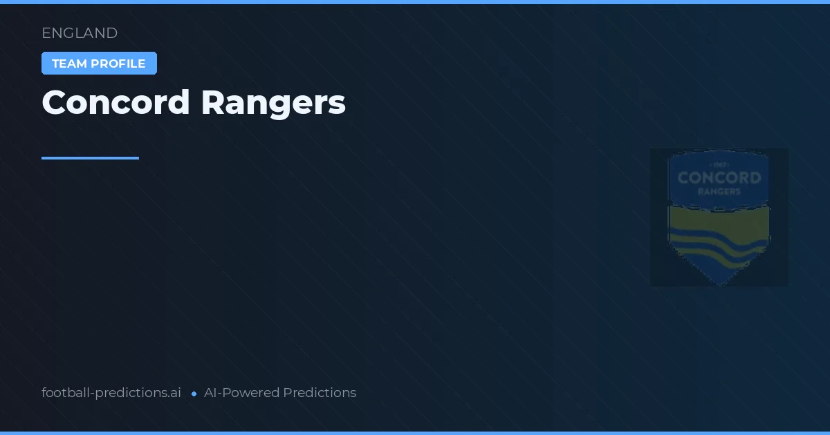 Concord Rangers Prognoser & Statistik