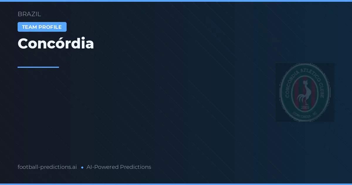 Concórdia Prognoser & Statistik