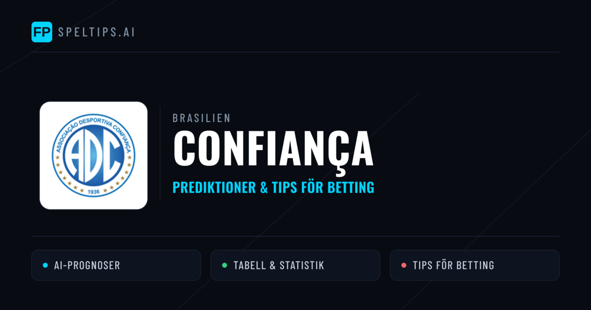 Confiança Prognoser & Statistik