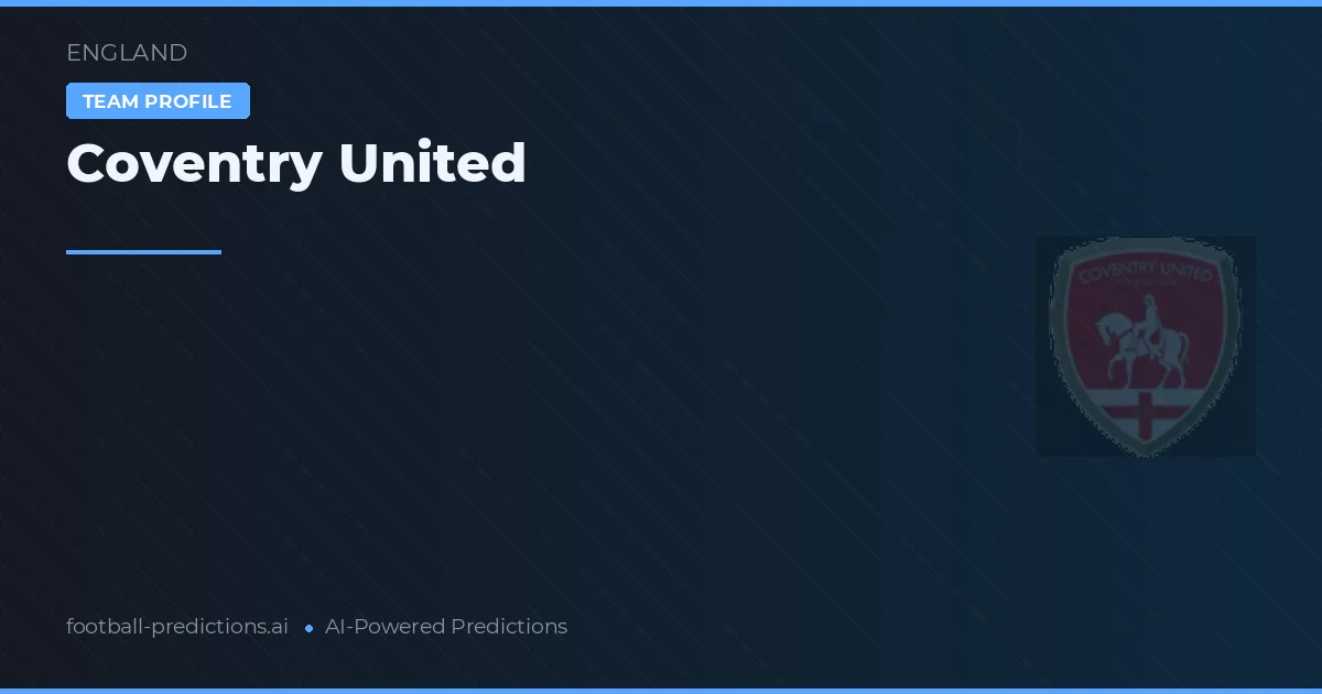 Coventry United Prognoser & Statistik