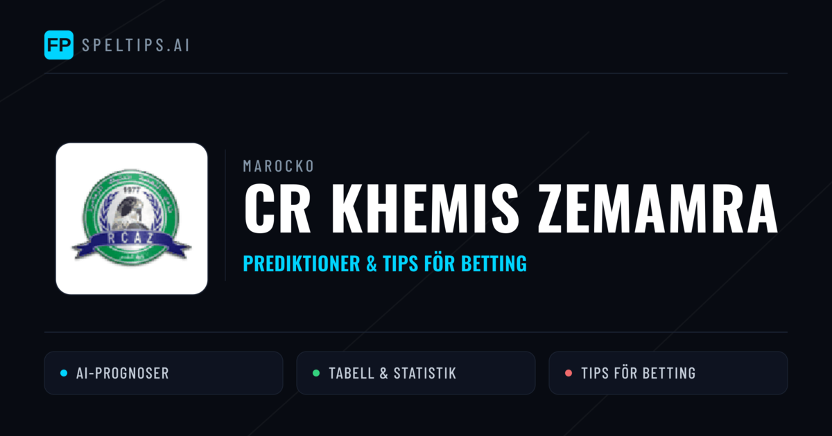 CR Khemis Zemamra Prognoser & Statistik