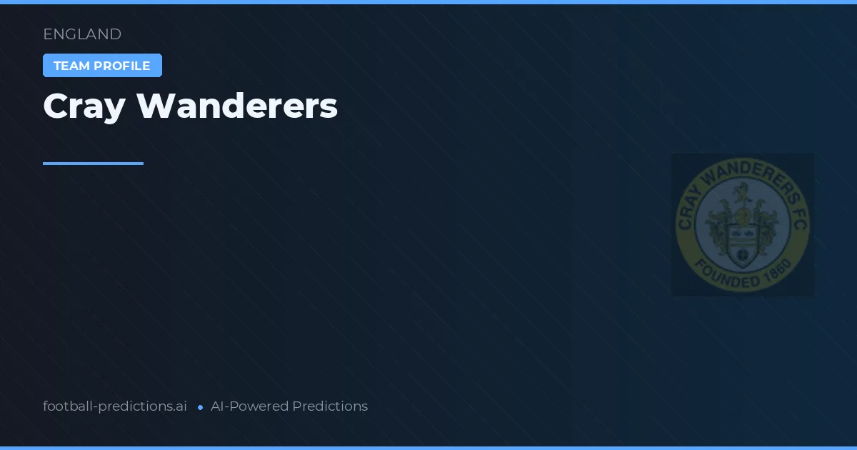 Cray Wanderers Prognoser & Statistik