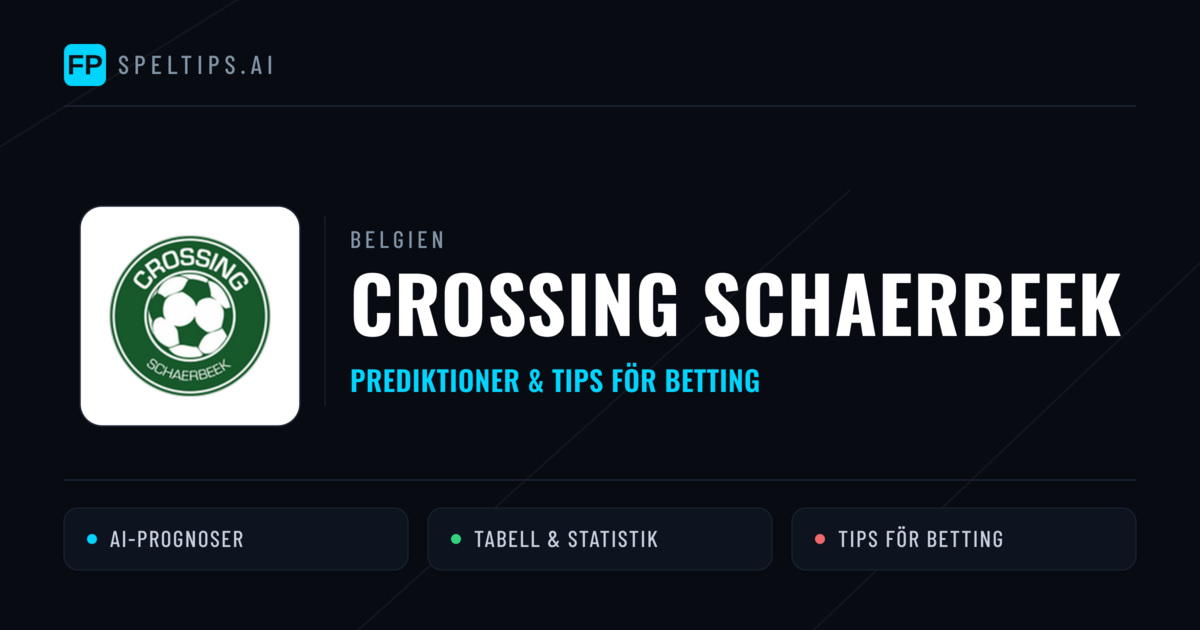 Crossing Schaerbeek Prognoser & Statistik