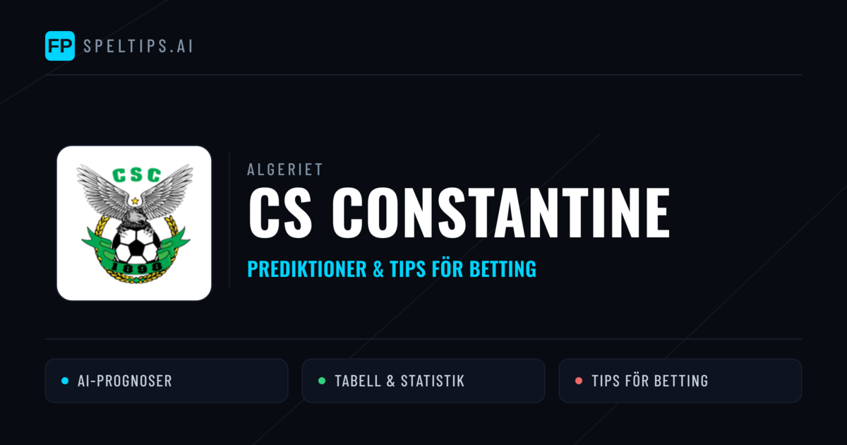 CS Constantine Prognoser & Statistik