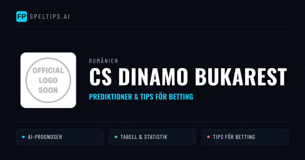 CS Dinamo Bukarest Prognoser & Statistik