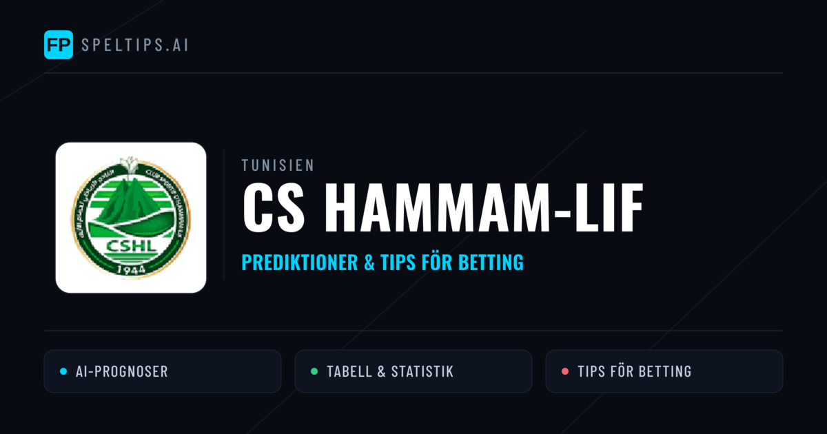 CS Hammam-Lif Prognoser & Statistik