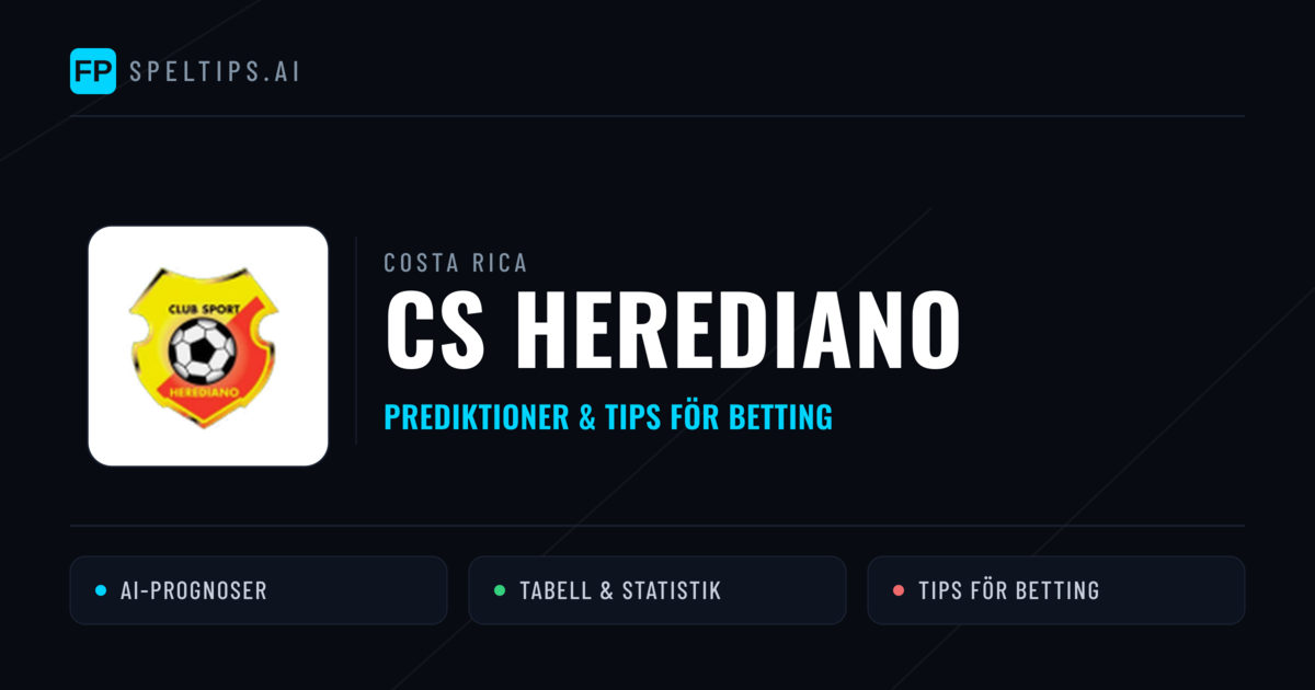 CS Herediano Prognoser & Statistik