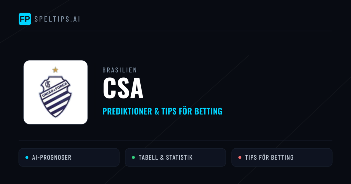 CSA Prognoser & Statistik