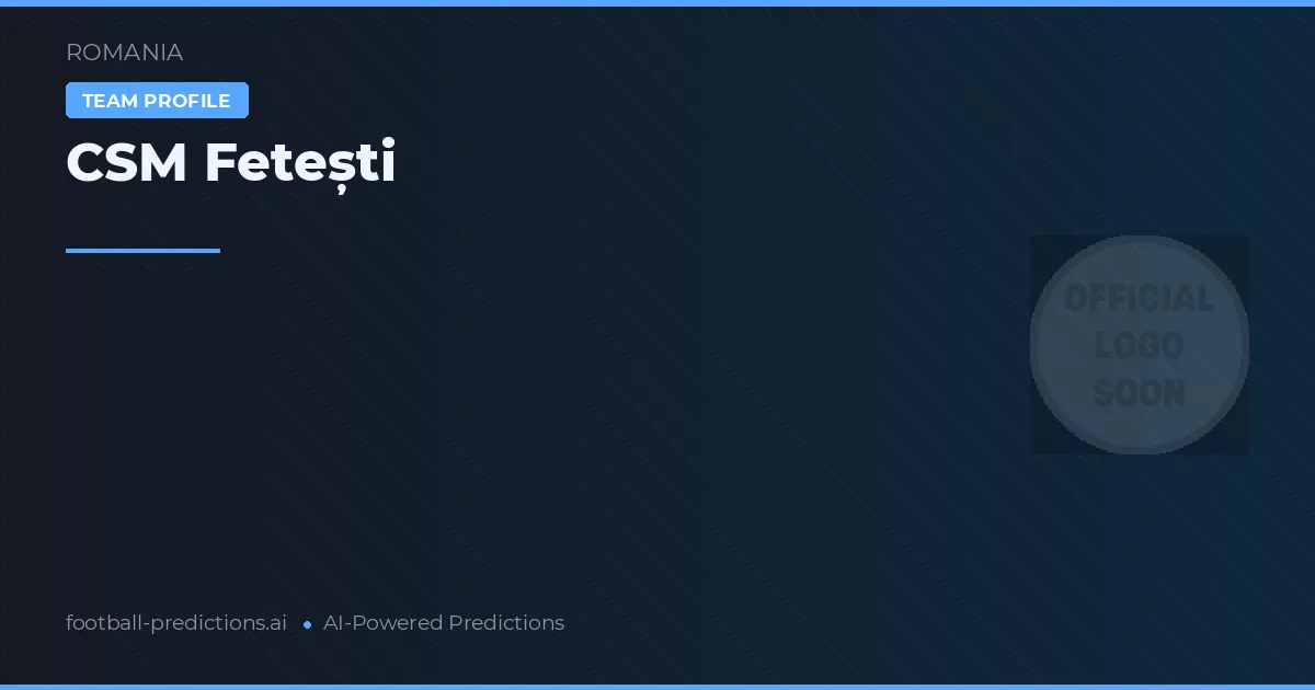 CSM Fetești Prognoser & Statistik