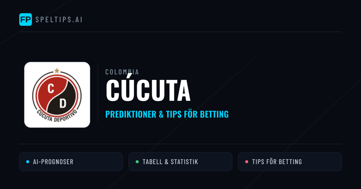 Cúcuta Prognoser & Statistik