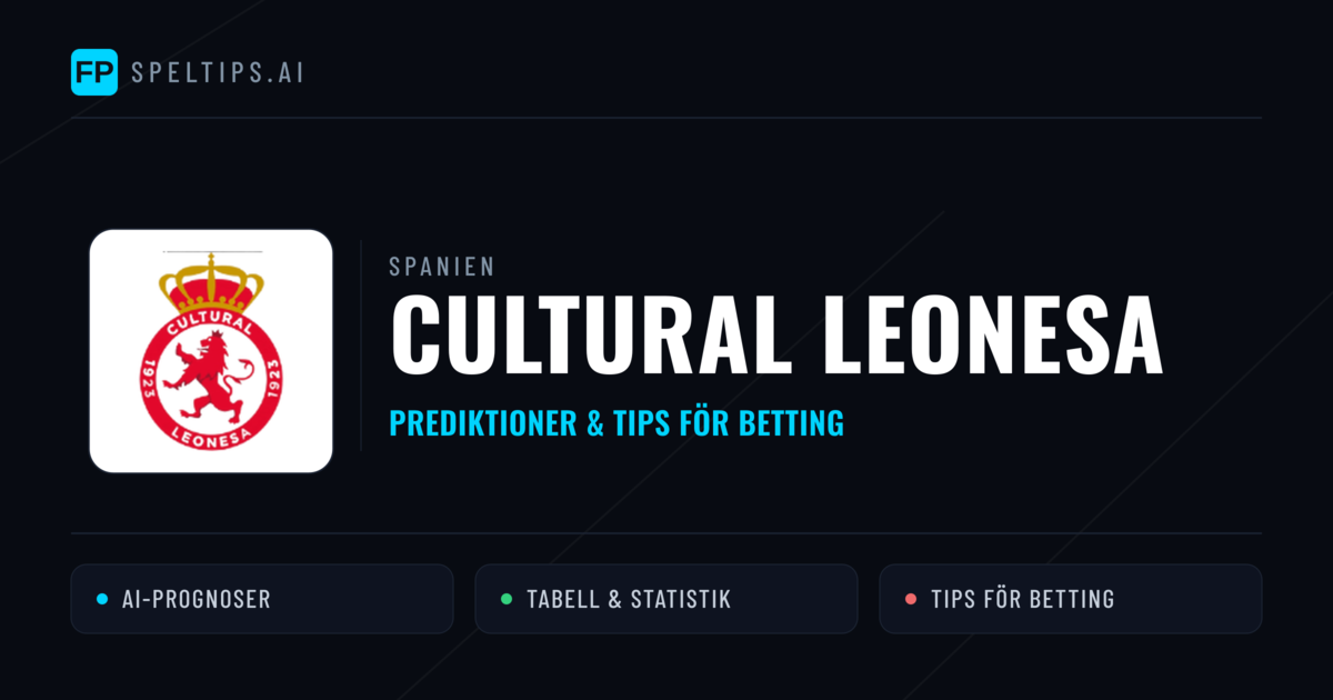 Cultural Leonesa Prognoser & Statistik