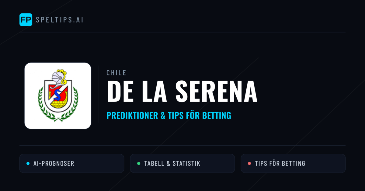 De La Serena Prognoser & Statistik