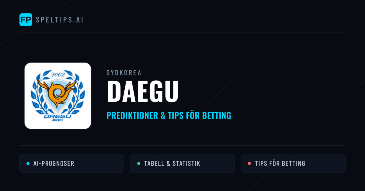 Daegu Prognoser & Statistik