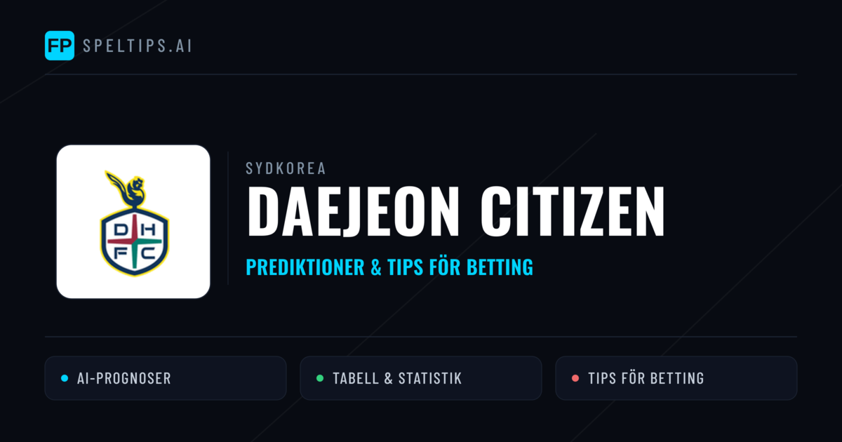Daejeon Citizen Prognoser & Statistik
