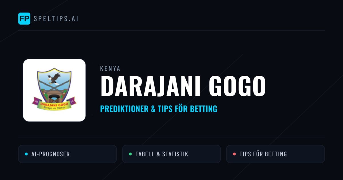 Darajani Gogo Prognoser & Statistik