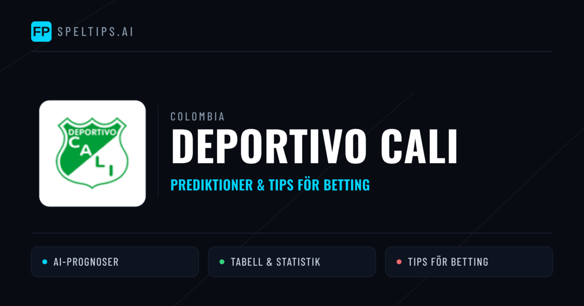 Deportivo Cali Prognoser & Statistik