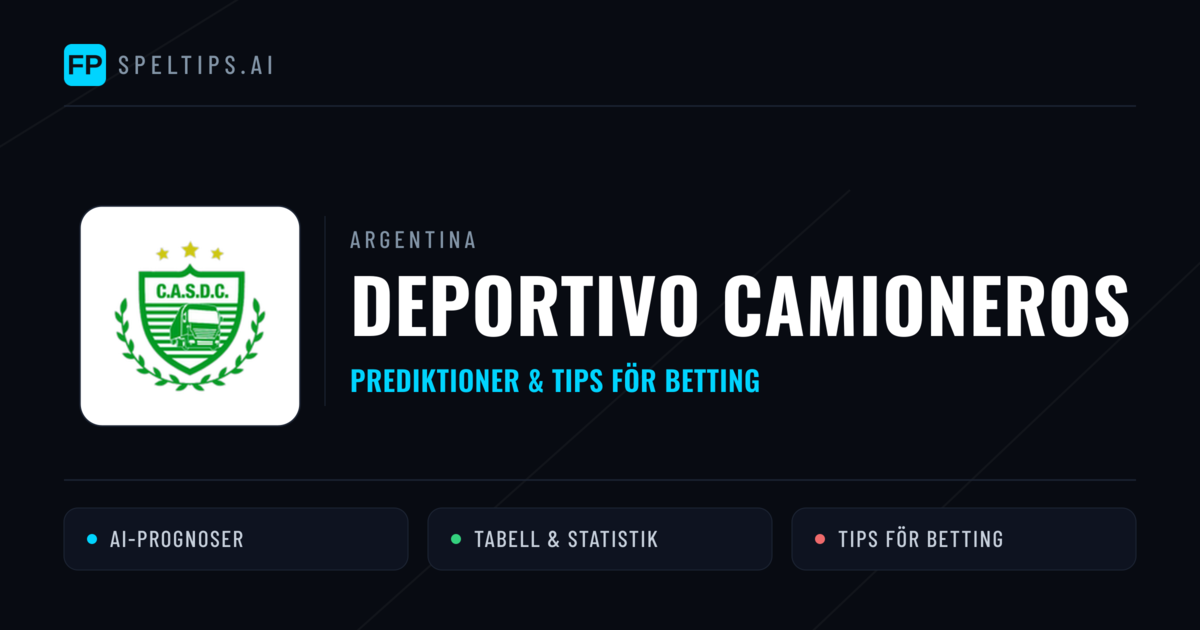 Deportivo Camioneros Prognoser & Statistik