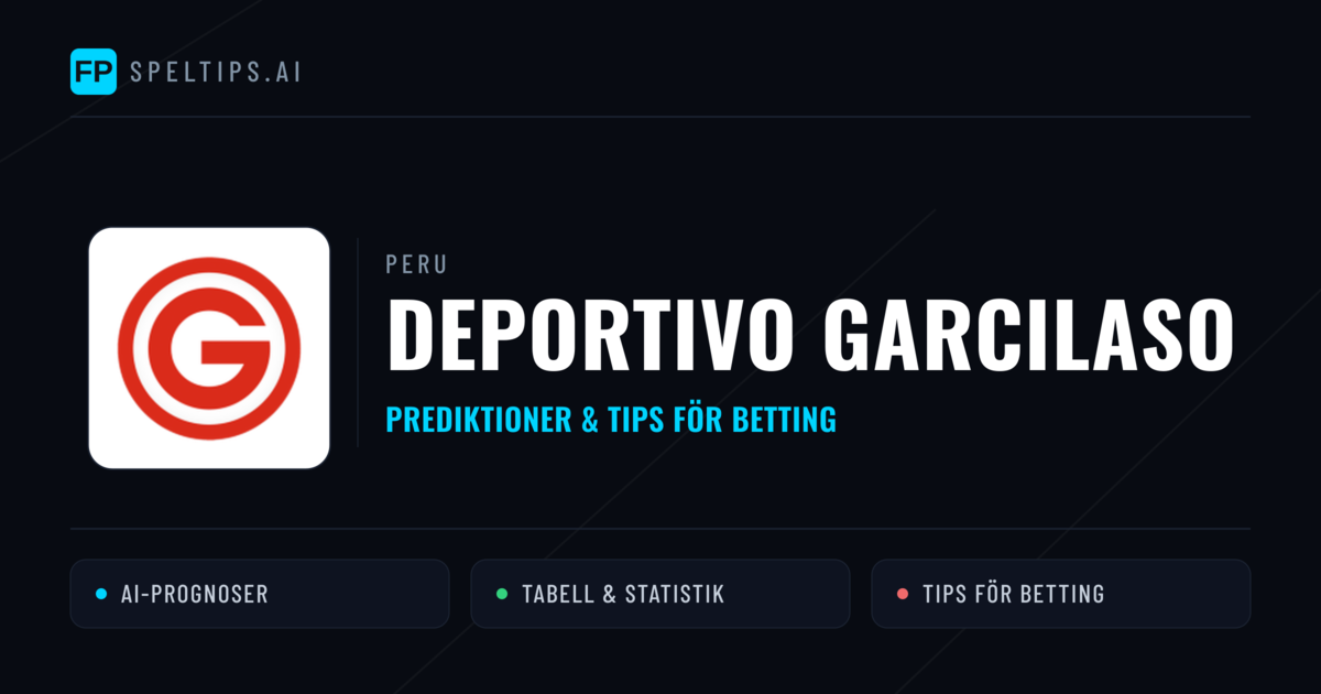 Deportivo Garcilaso Prognoser & Statistik