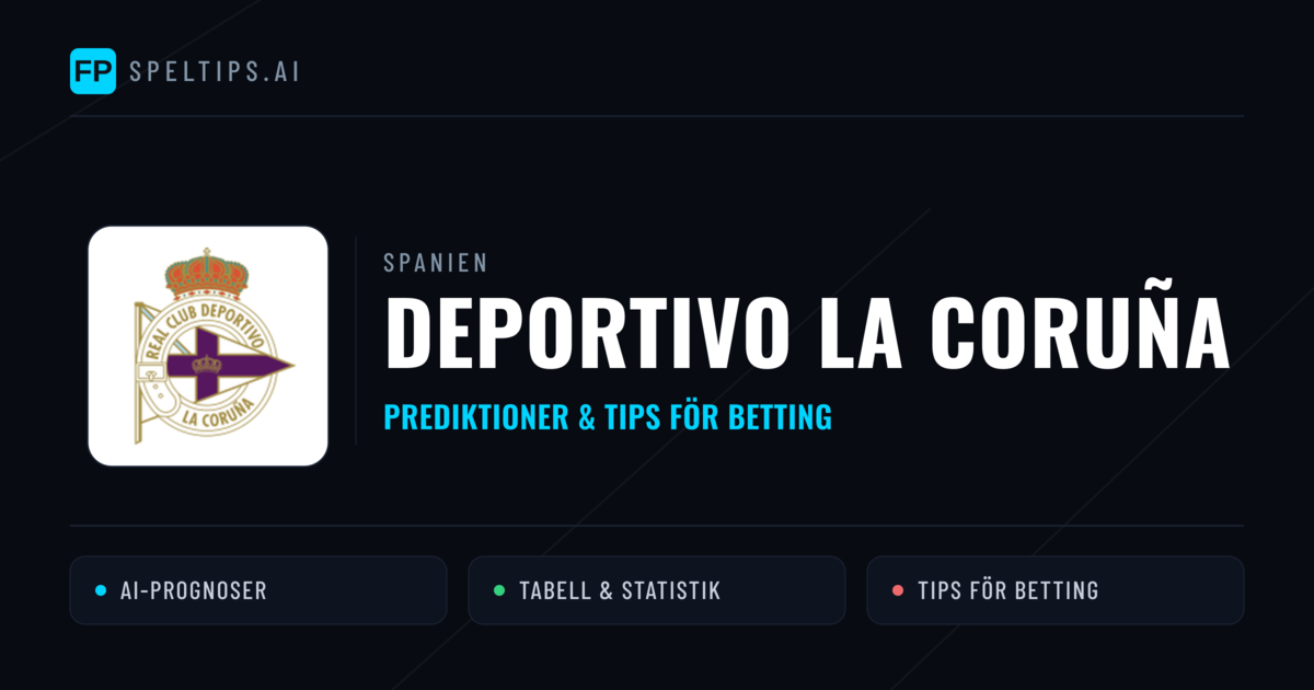 Deportivo La Coruña Prognoser & Statistik