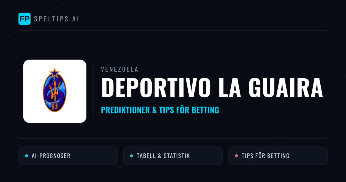 Deportivo La Guaira Prognoser & Statistik