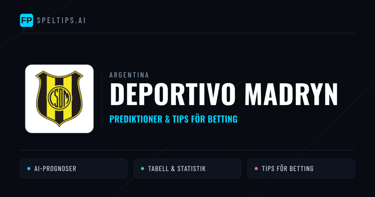 Deportivo Madryn Prognoser & Statistik