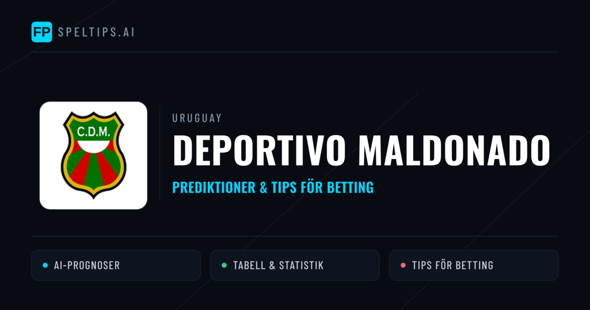 Deportivo Maldonado Prognoser & Statistik