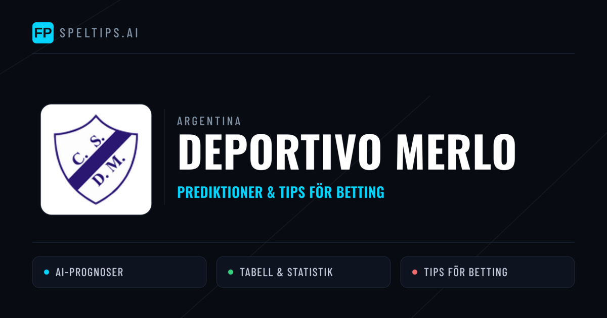 Deportivo Merlo Prognoser & Statistik