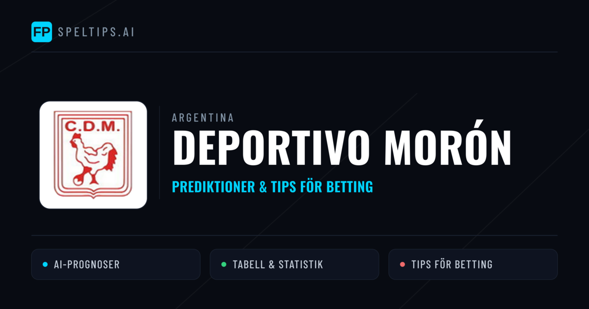 Deportivo Morón Prognoser & Statistik
