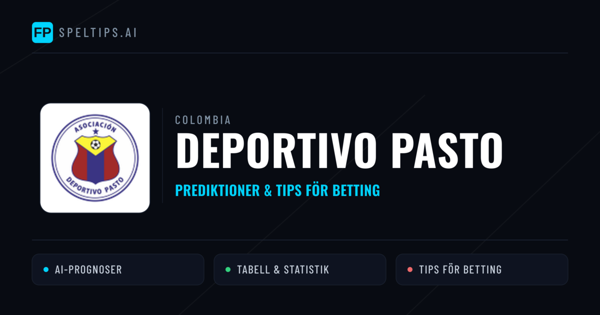 Deportivo Pasto Prognoser & Statistik
