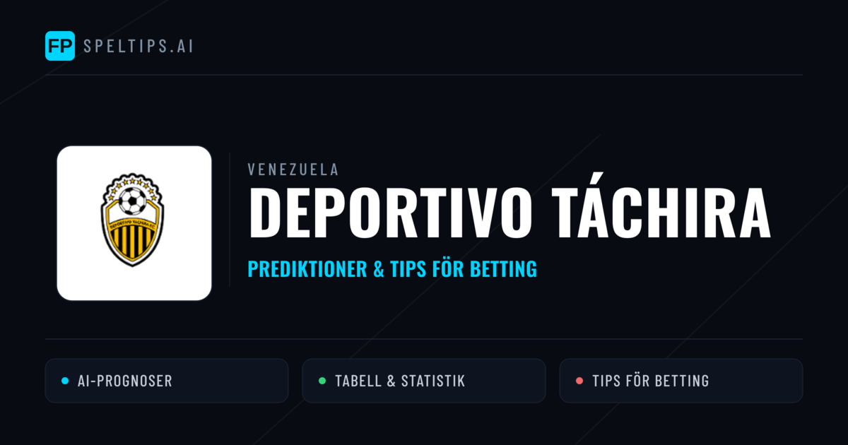 Deportivo Táchira Prognoser & Statistik