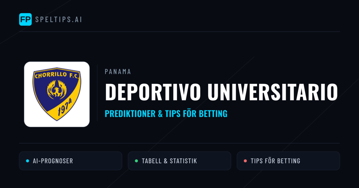 Deportivo Universitario Prognoser & Statistik
