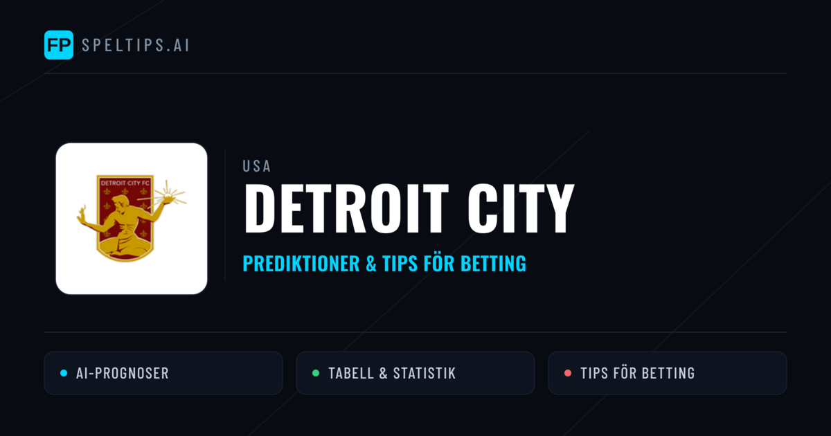 Detroit City Prognoser & Statistik