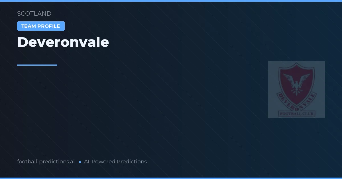 Deveronvale Prognoser & Statistik