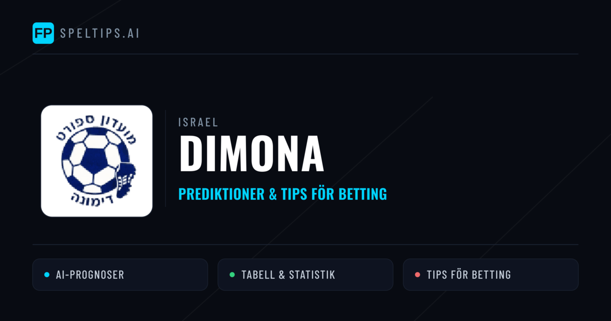 Dimona Prognoser & Statistik