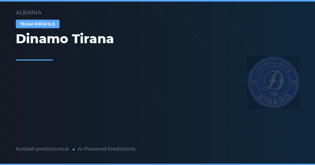 Dinamo Tirana Prognoser & Statistik
