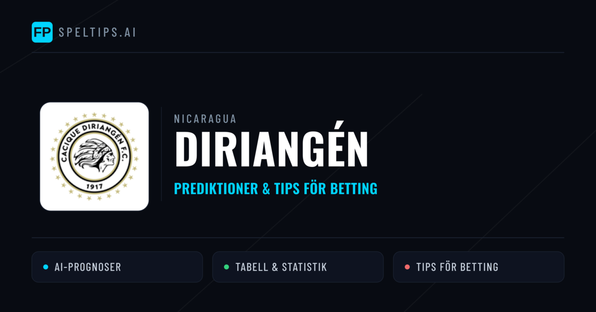 Diriangén Prognoser & Statistik