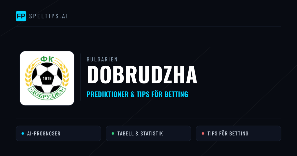 Dobrudzha Prognoser & Statistik