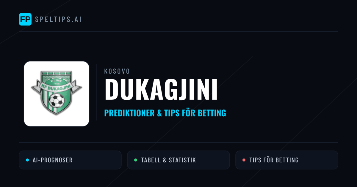 Dukagjini Prognoser & Statistik